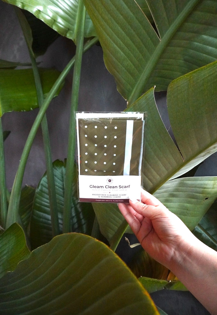GLEAM Clean Scarf | Olive Dot
