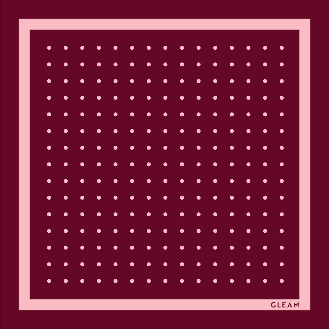 GLEAM Clean Scarf | Burgundy Dot