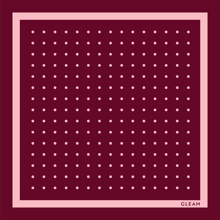 GLEAM Clean Scarf | Burgundy Dot