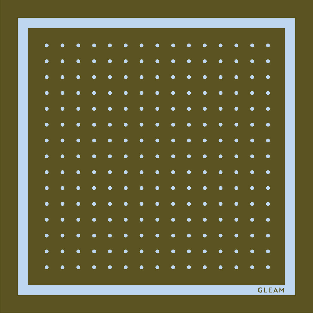 GLEAM Clean Scarf | Olive Dot