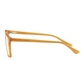 caramel horn rimmed square glasses with metal bridge temple view