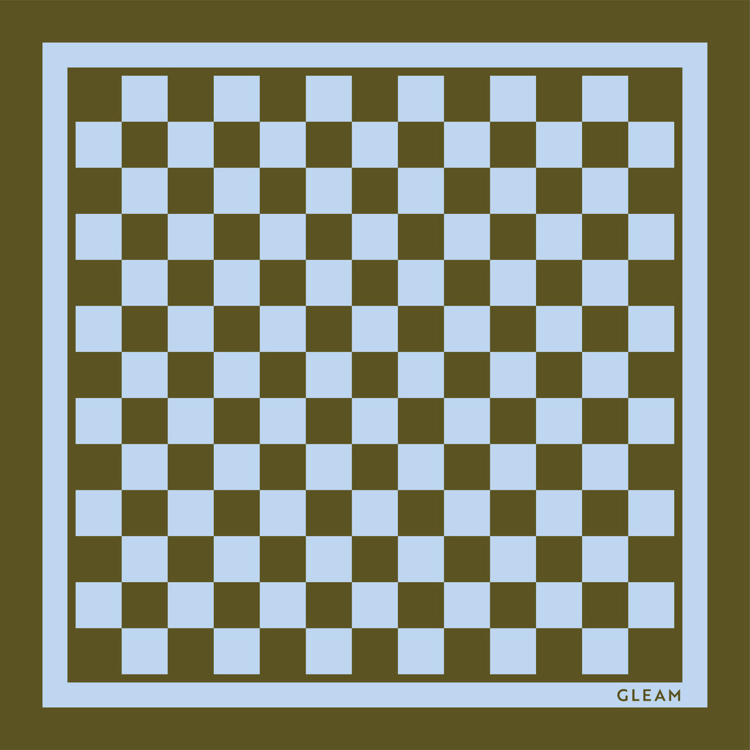 GLEAM Clean Scarf | Olive Checkered
