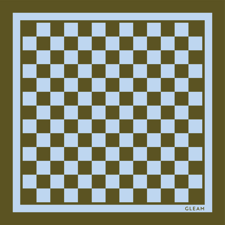 GLEAM Clean Scarf | Olive Checkered