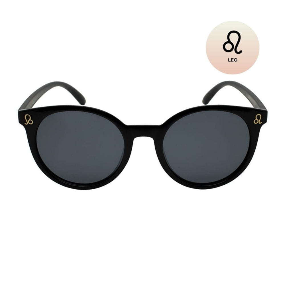 Leo Black Zodiac Sunglasses