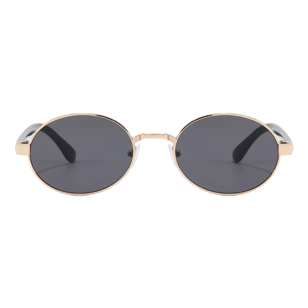 Gleam Eyewear | Diana Sunglasses | Oval Black Lens