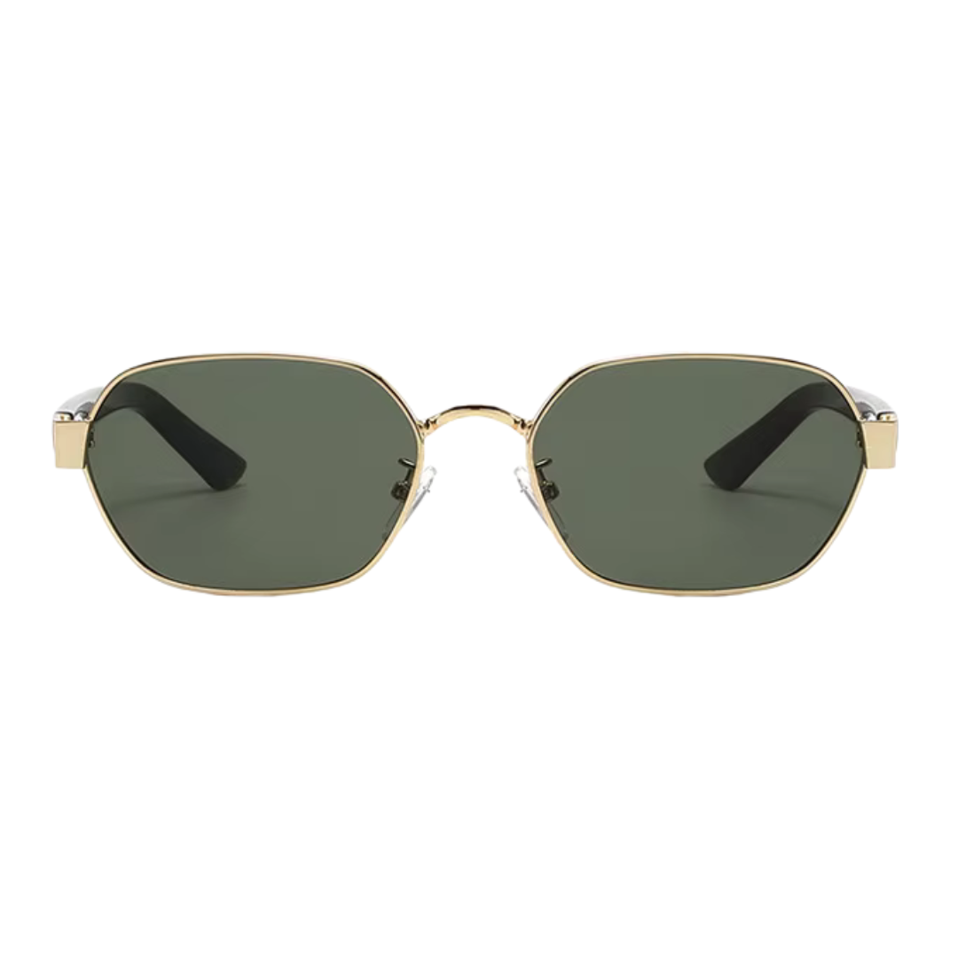 Gleam Eyewear | Diana Sunglasses | Square Green Lens