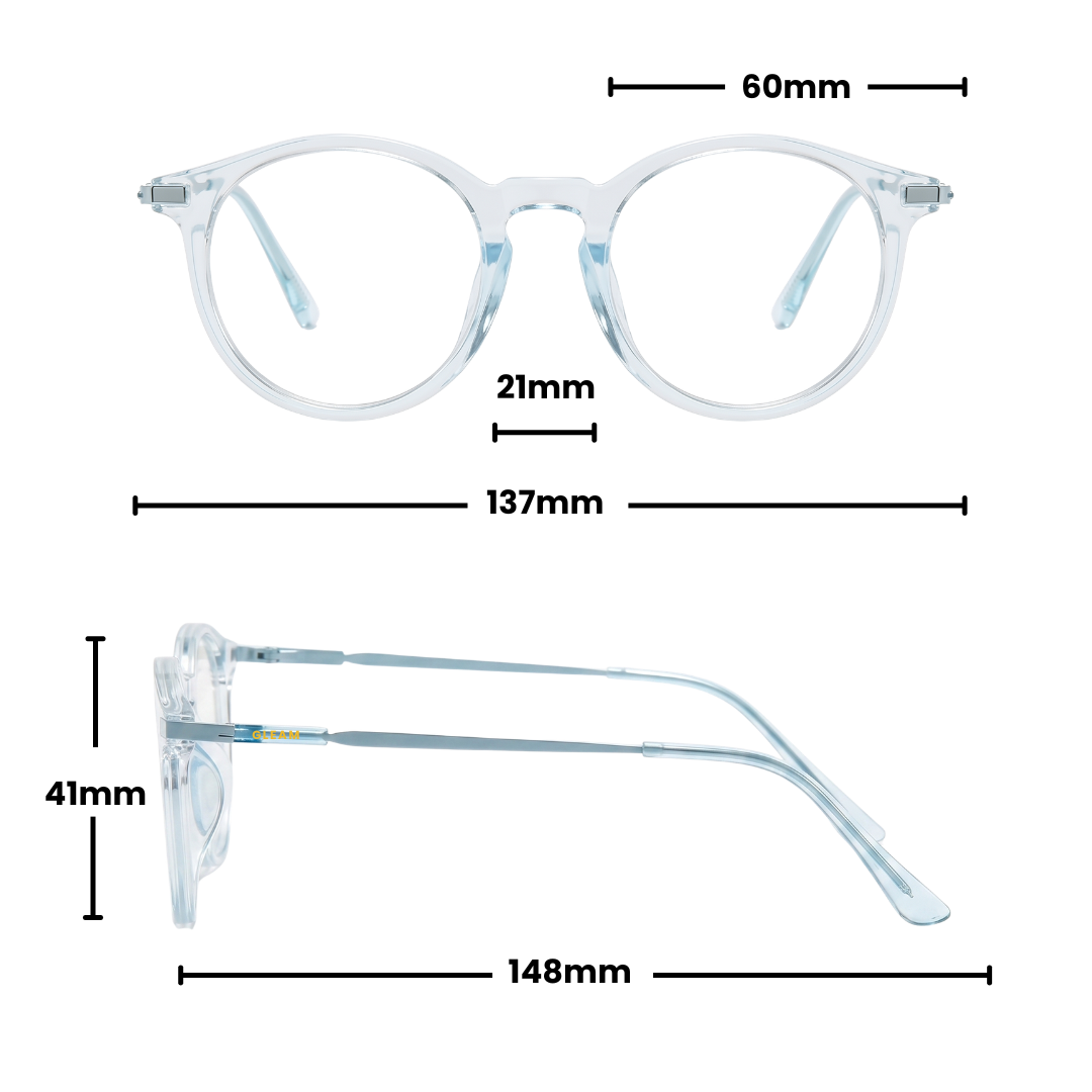 Gleam Eyewear | EDITH READERS | Light Blue