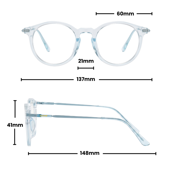 Gleam Eyewear | EDITH READERS | Light Blue
