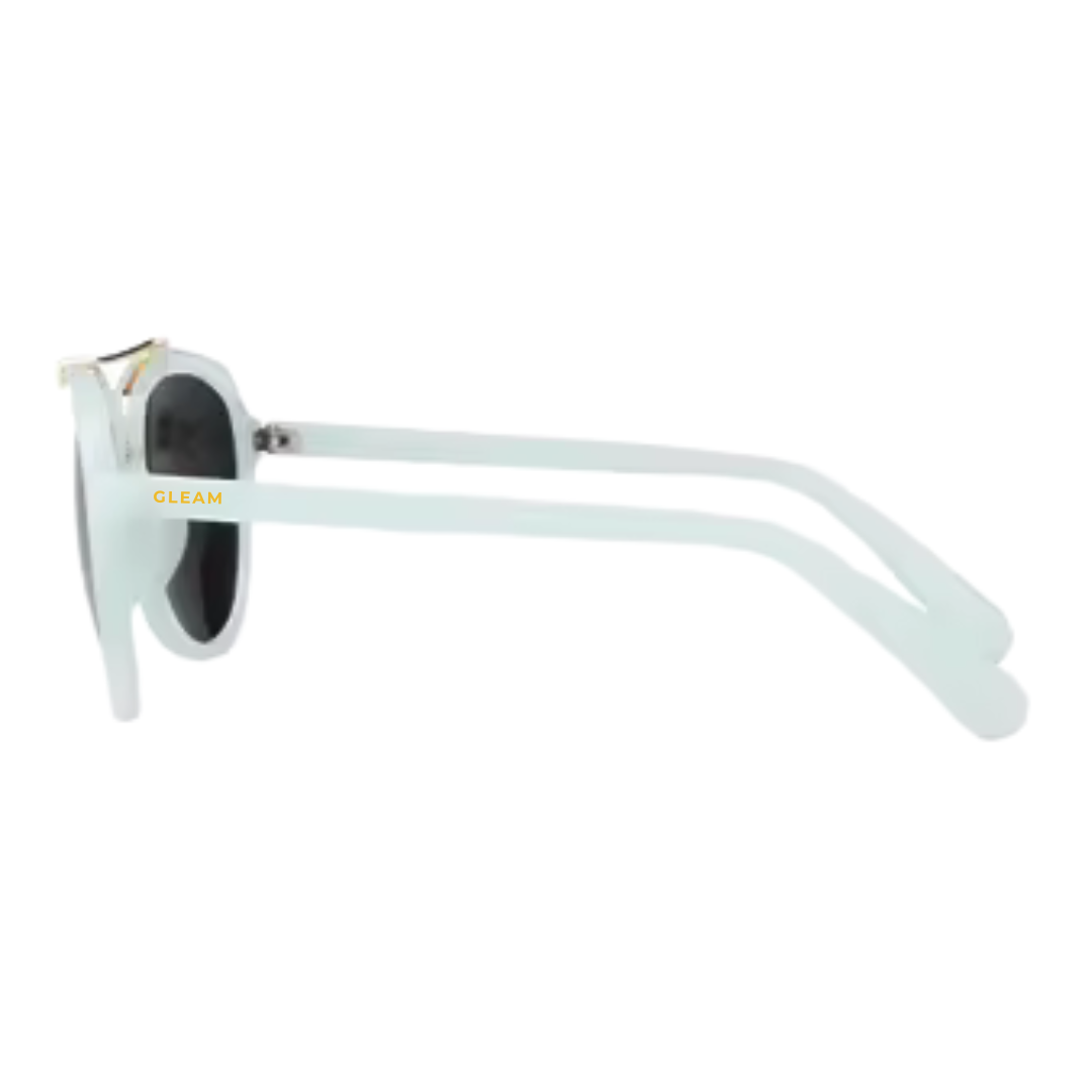 Gleam Eyewear | EILEEN SUNGLASSES Light Blue Mirrored Lens
