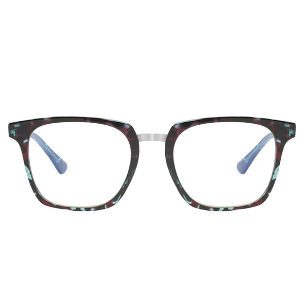 Teal top tortoise eyeglasses