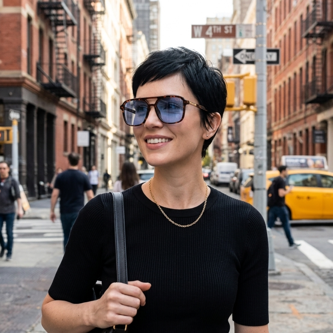 Gleam Eyewear | FARRAH  SUNGLASSES | Tortoise Blue