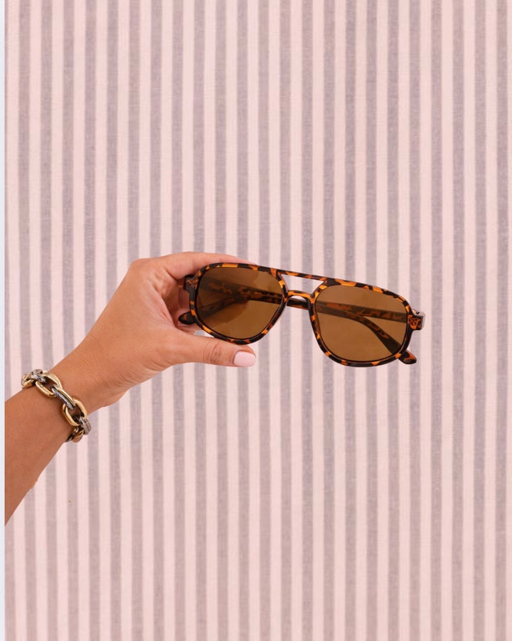 Willa Brown Tortoise sunglasses, gold accents