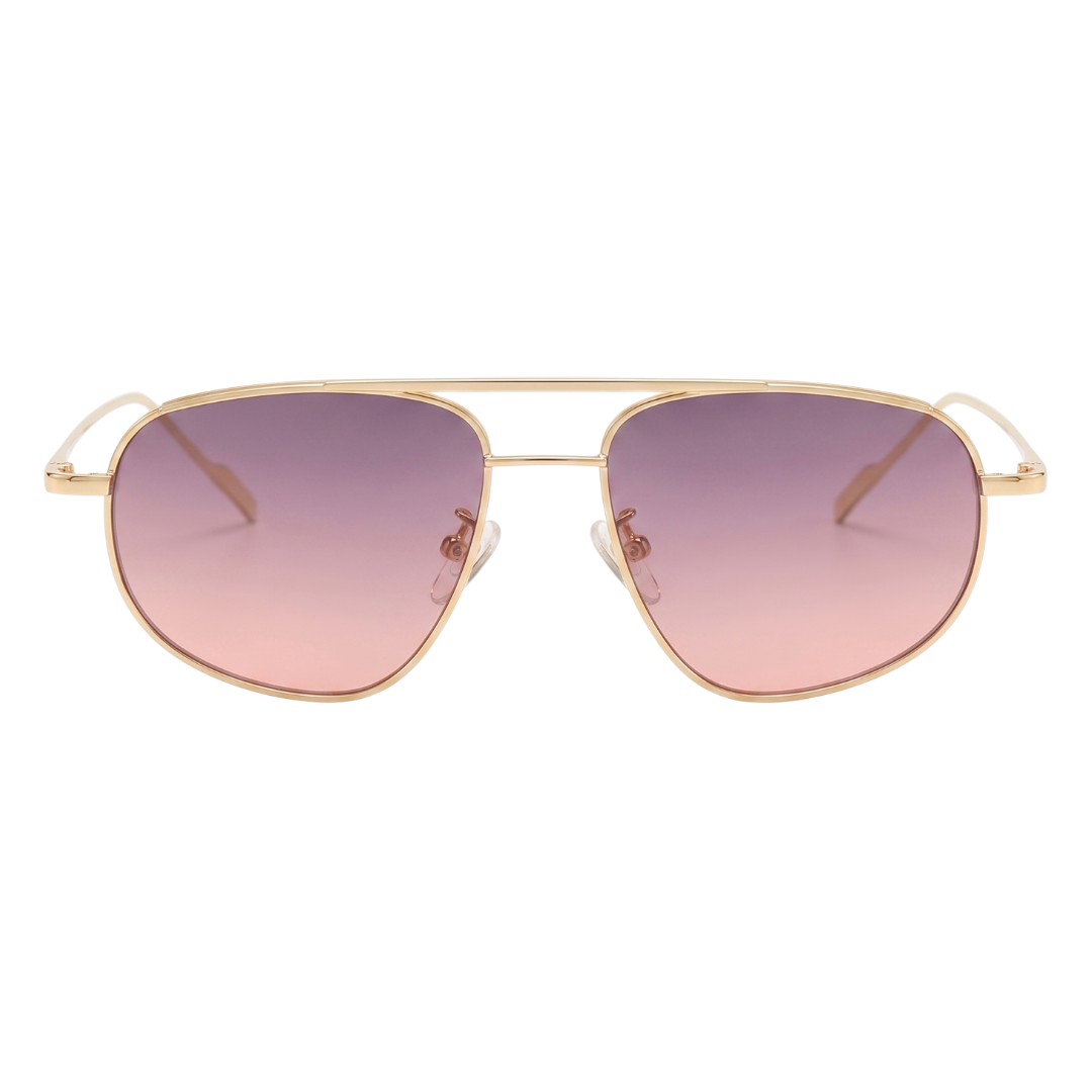 BILLIE SUNGLASSES | Gold & Pink Lens