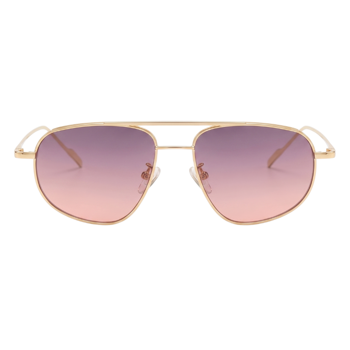 BILLIE SUNGLASSES | Gold & Pink Lens