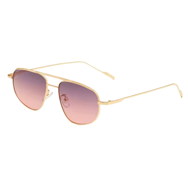 BILLIE SUNGLASSES | Gold & Pink Lens