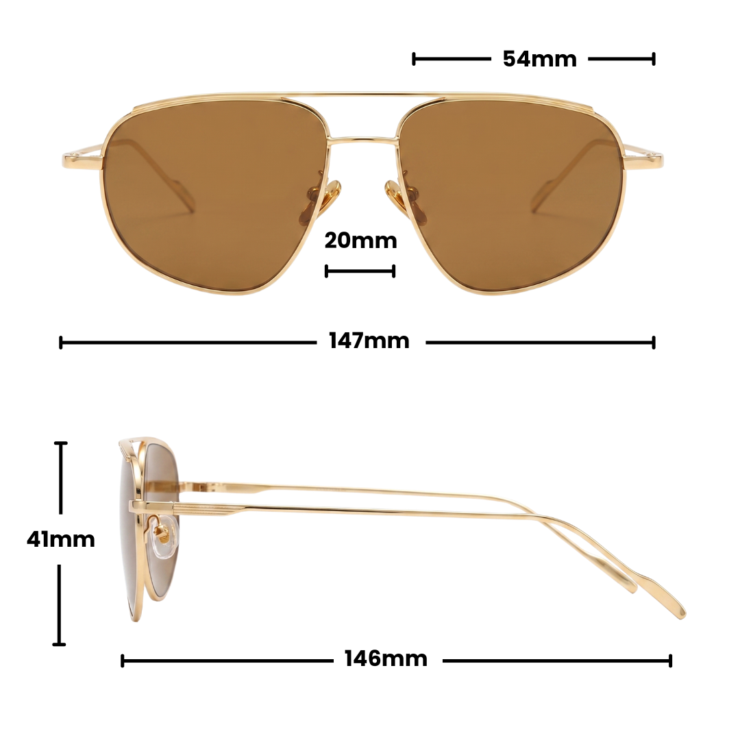 BILLIE SUNGLASSES | Gold & Brown Lens