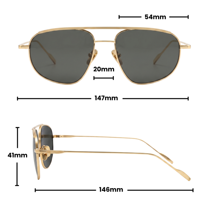 BILLIE SUNGLASSES | Gold & Black Lens