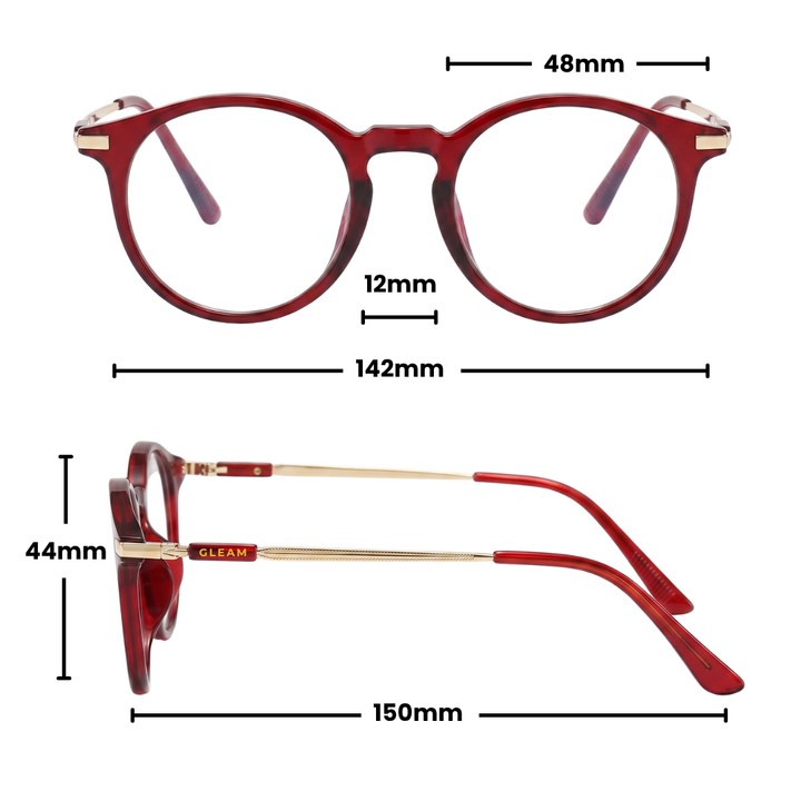 EDITH READERS | Red - Gleam Eyewear | Reading Glasses