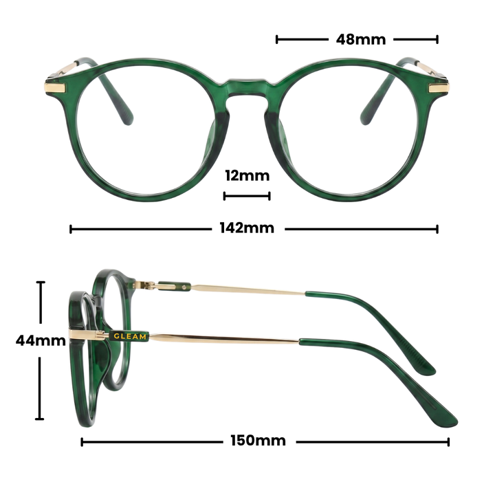 EDITH READERS | Green - Gleam Eyewear | Reading Glasses