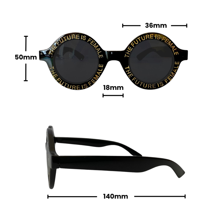 FUTURE IS FEMALE SUNGLASSES | Black