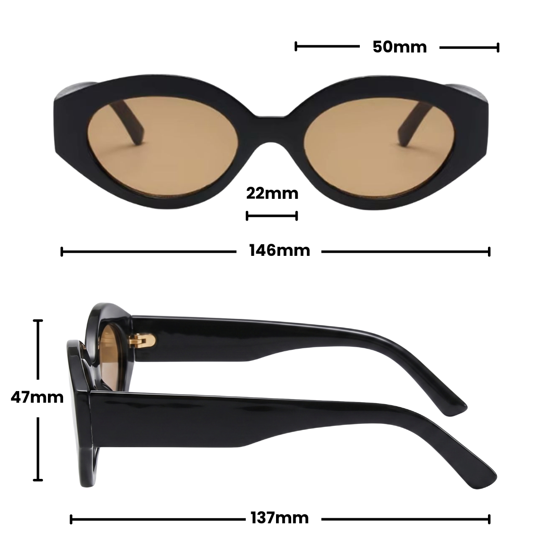 JOSEPHINE SUNGLASSES | Black Tan Lens