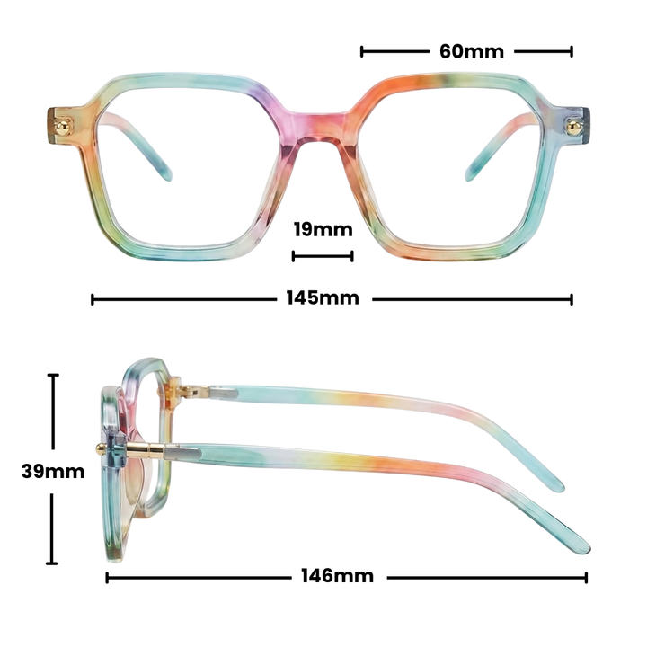 JUDY PRESCRIPTION | Pastel Rainbow - Gleam Eyewear | Prescription Glasses