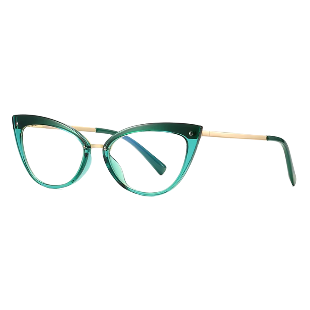 LANA | Green Gold - Gleam Eyewear | Blue Light Blocking Glasses