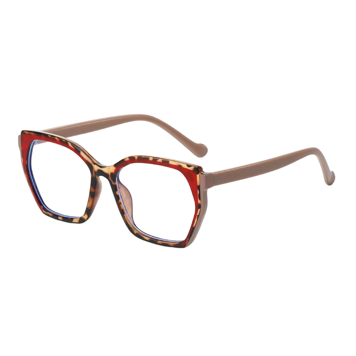 LUCILLE | Red Leopard - Gleam Eyewear | Blue Light Blocking Glasses