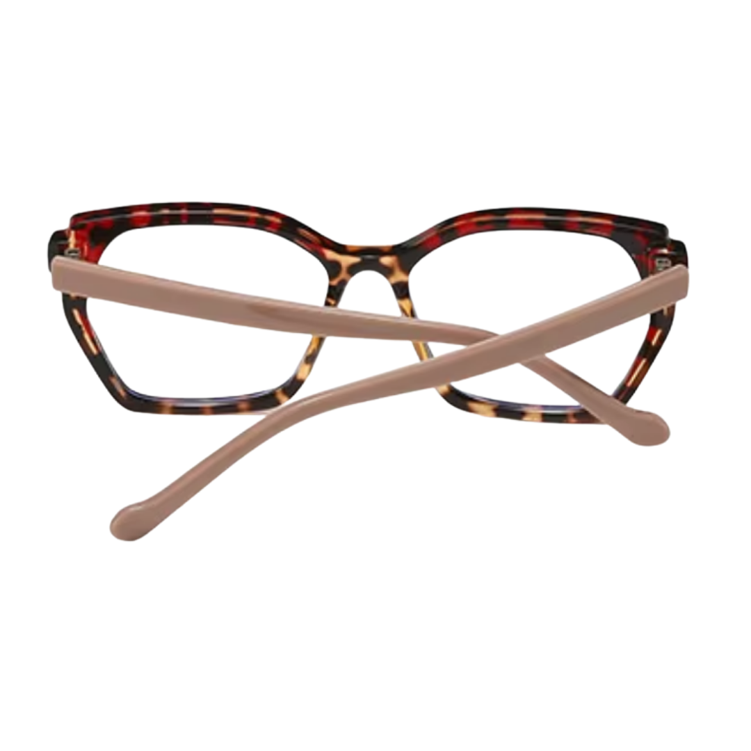 LUCILLE | Red Leopard - Gleam Eyewear | Blue Light Blocking Glasses