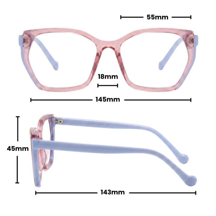 LUCILLE | Pink Taupe - Gleam Eyewear | Blue Light Blocking Glasses