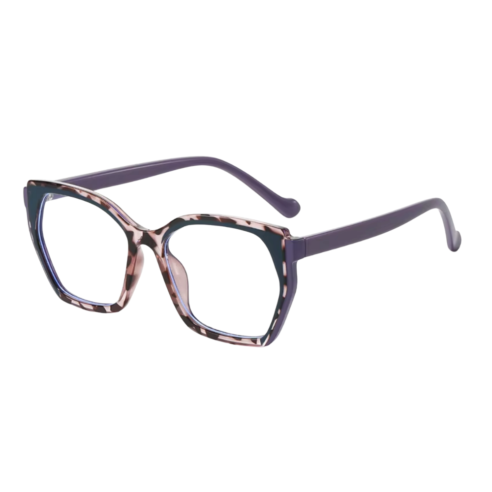 LUCILLE PRESCRIPTION | Blue Leopard Purple - Gleam Eyewear | Prescription Glasses