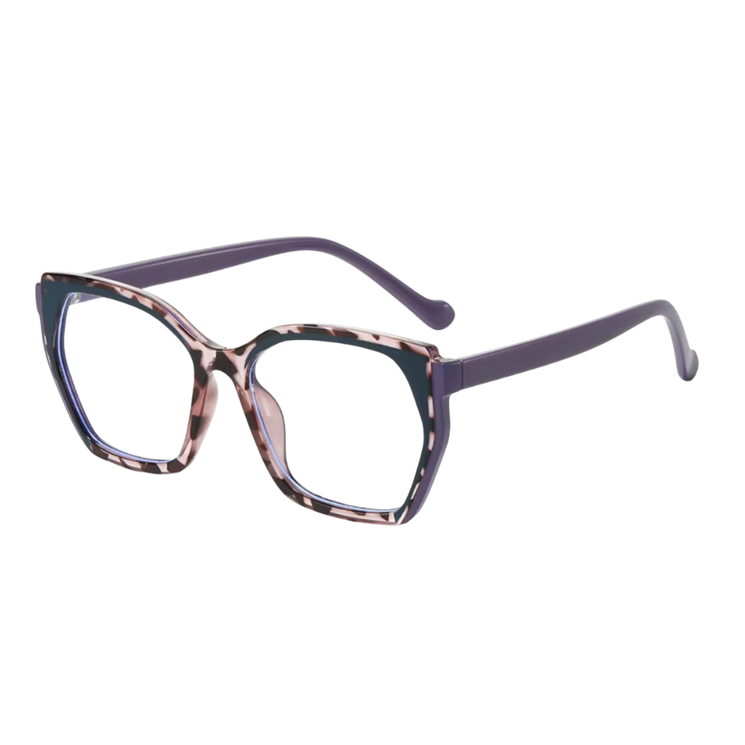 LUCILLE PRESCRIPTION | Blue Leopard Purple - Gleam Eyewear | Prescription Glasses