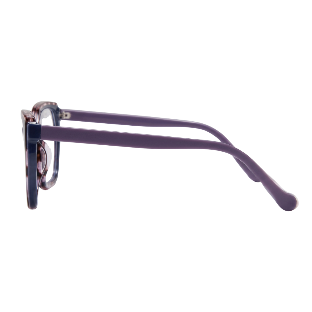 LUCILLE PRESCRIPTION | Blue Leopard Purple - Gleam Eyewear | Prescription Glasses