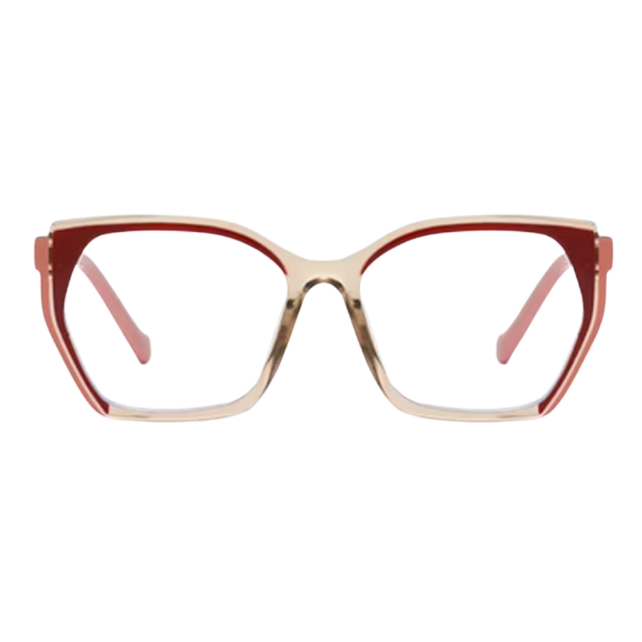 LUCILLE | Champagne Red - Gleam Eyewear | Blue Light Blocking Glasses
