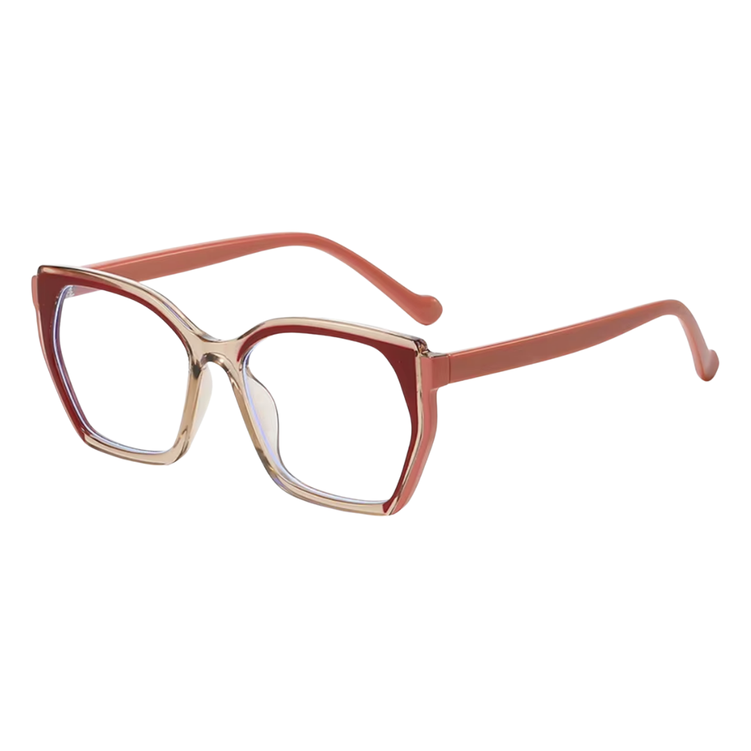 LUCILLE | Champagne Red - Gleam Eyewear | Blue Light Blocking Glasses