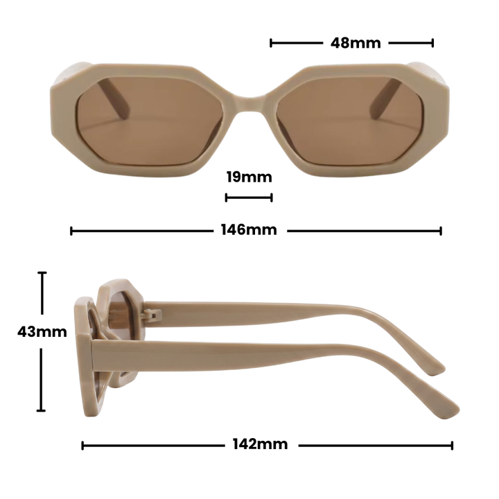 NINA SUNGLASSES | Tan Latte