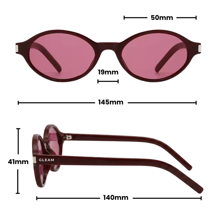 Gleam Eyewear | ROMY SUNGLASSES | Burgundy Wine