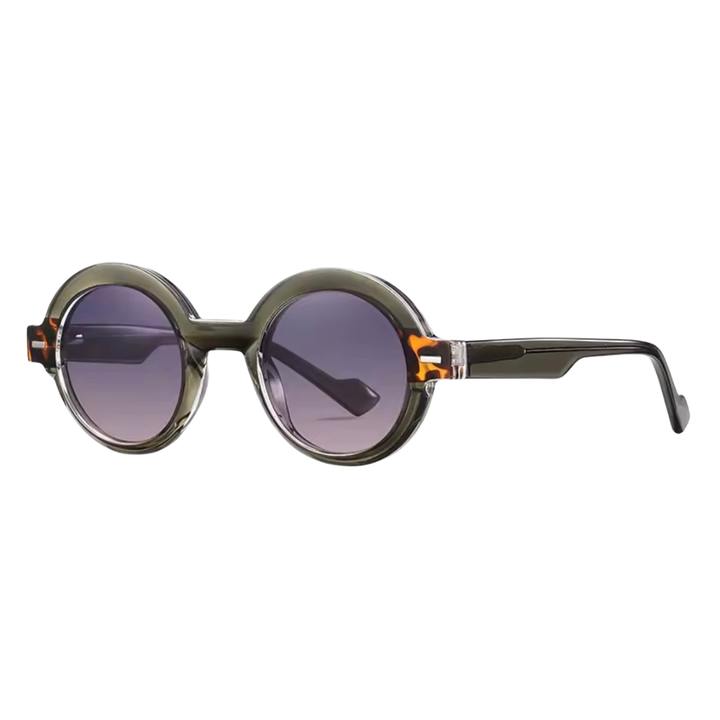 JAQUELINE ROUND SUNGLASSES | Green Tortoise