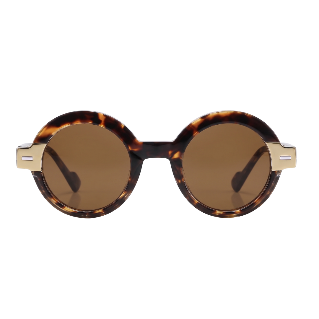 JAQUELINE ROUND SUNGLASSES | Tortoise Taupe - Gleam Eyewear | UV Protection Sunglasses