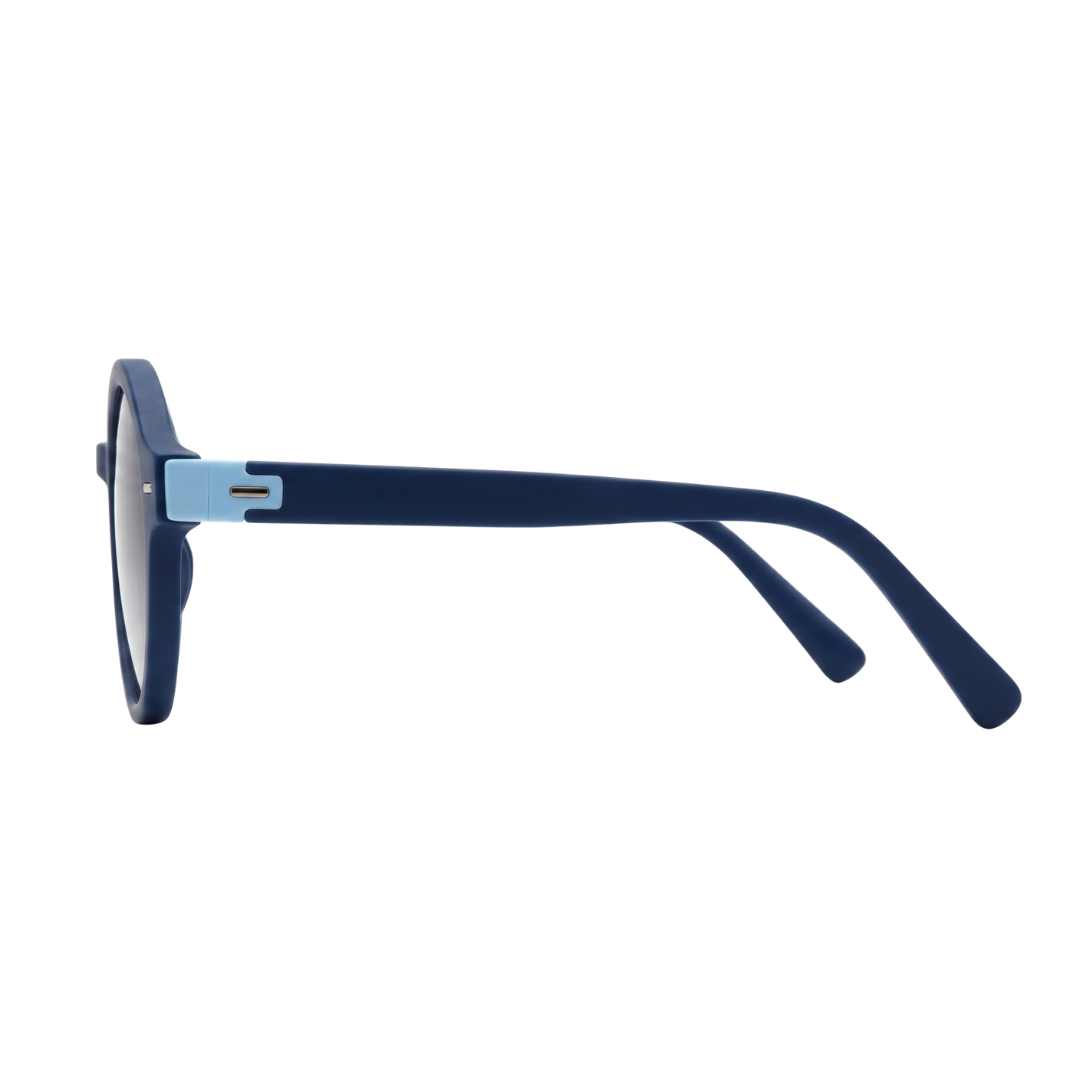 JAQUELINE ROUND SUNGLASSES | Navy Blue - Gleam Eyewear | UV Protection Sunglasses