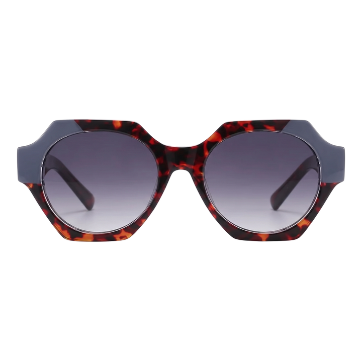 JAQUELINE GEOMETRIC SUNGLASSES | Red Tortoise - Gleam Eyewear | UV Protection Sunglasses