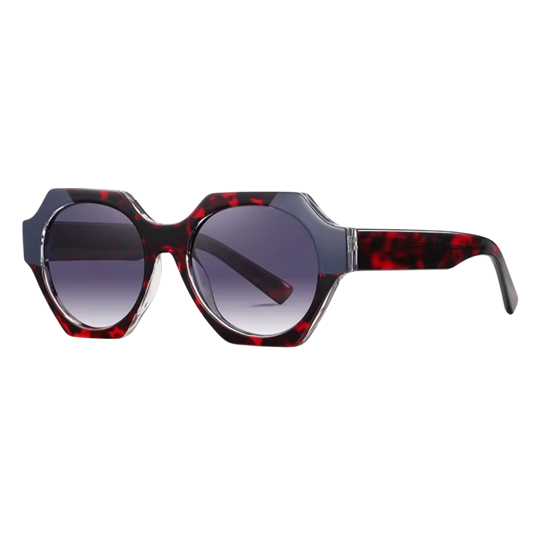JAQUELINE GEOMETRIC SUNGLASSES | Red Tortoise - Gleam Eyewear | UV Protection Sunglasses