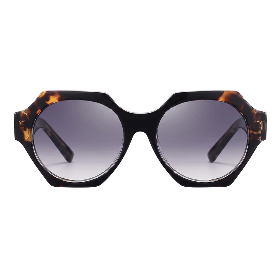 JAQUELINE GEOMETRIC SUNGLASSES | Black Tortoise - Gleam Eyewear | UV Protection Sunglasses