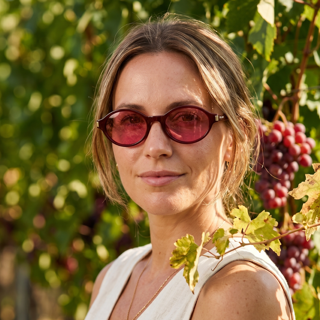 Gleam Eyewear | ROMY SUNGLASSES | Burgundy Wine