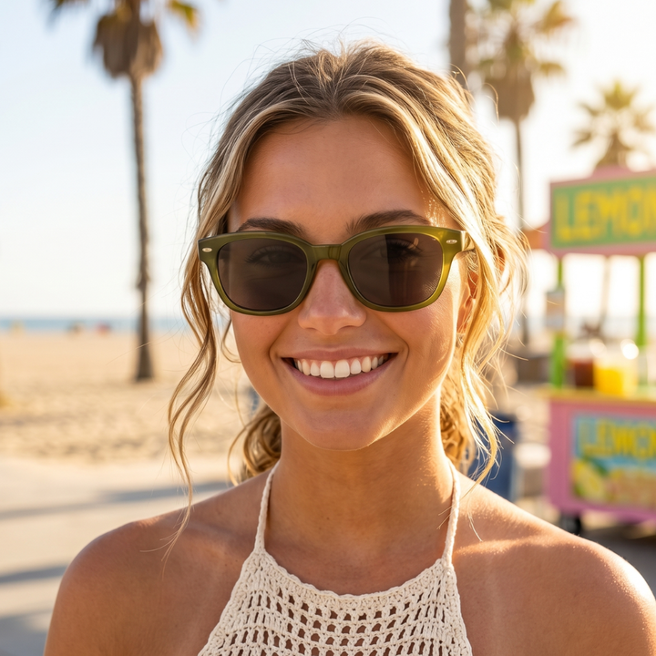 Gleam Eyewear | ROMY SUNGLASSES | Olive Green