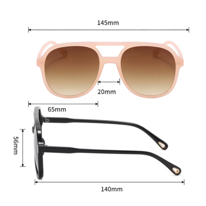 Gloria Sunglasses | Pink | Dimensions