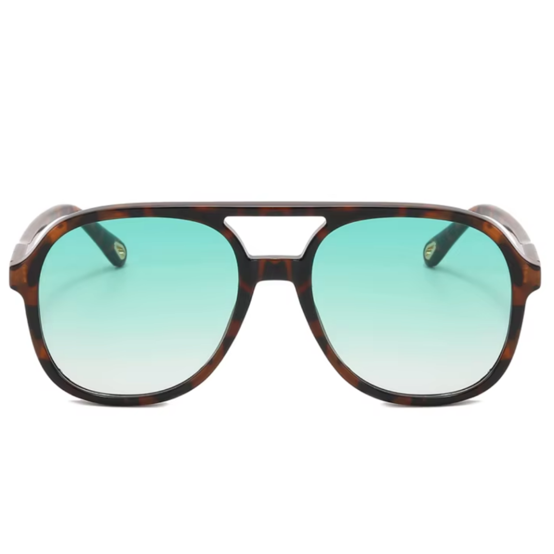 Gloria Sunglasses | Teal Tortoise | Main