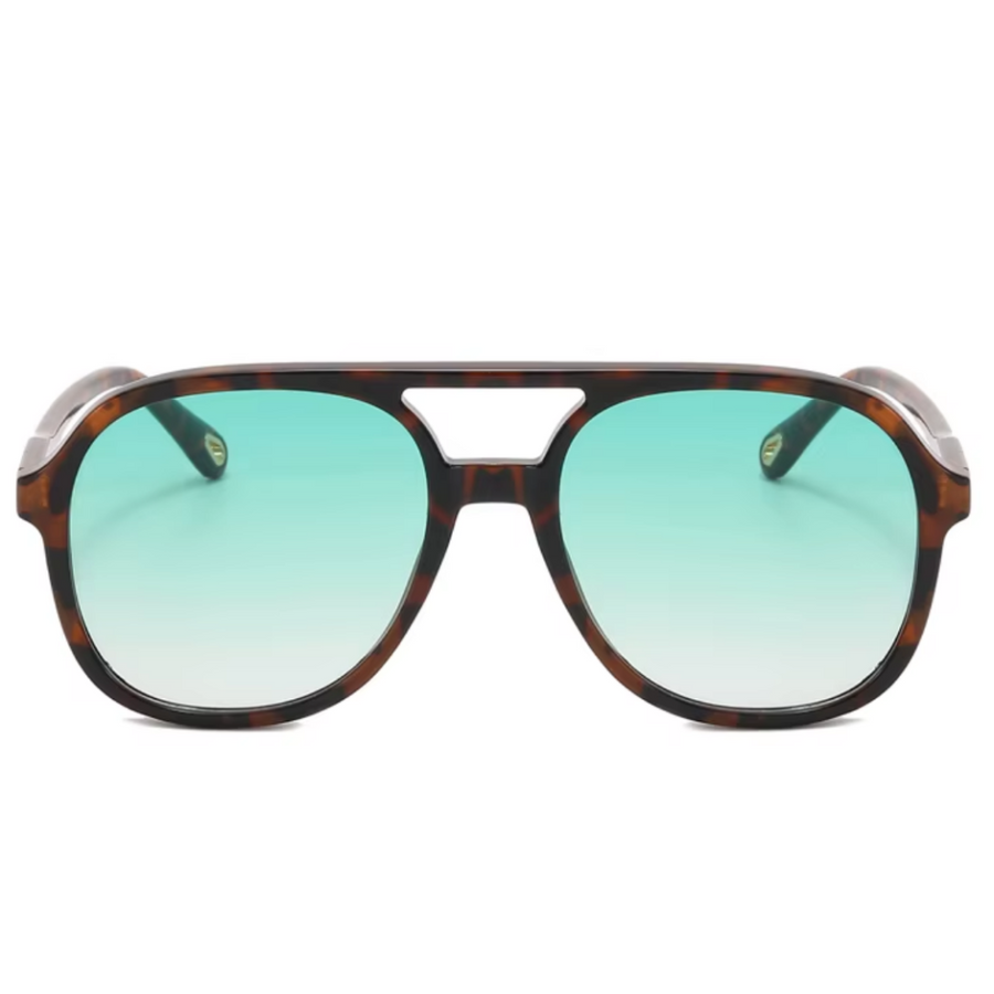 Gloria Sunglasses | Teal Tortoise | Main