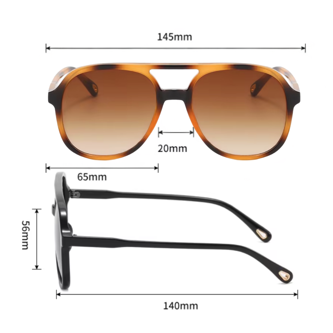 Gloria Sunglasses | Tortoise | Dimensions