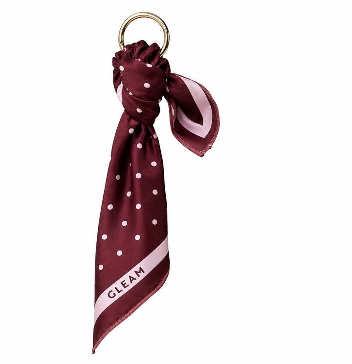 GLEAM Clean Scarf | Burgundy Dot